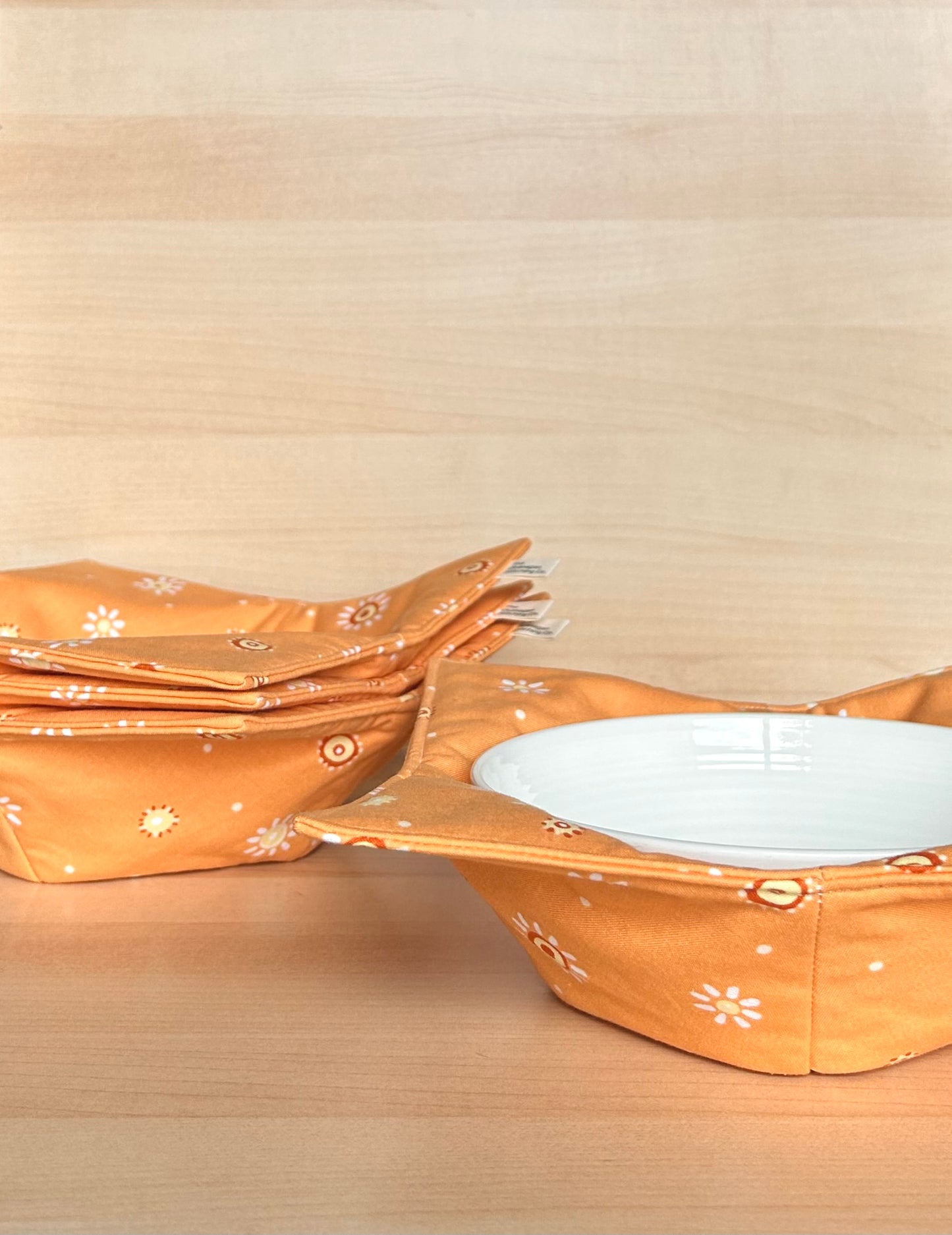 Orange Sun Microwaveable Bowl Holder