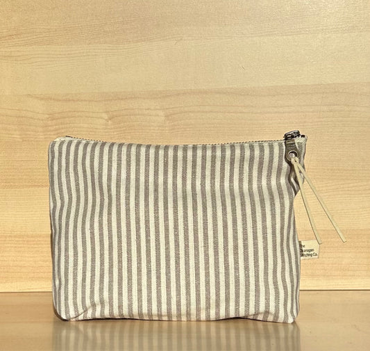 Grey Stripe, Zip Pouch