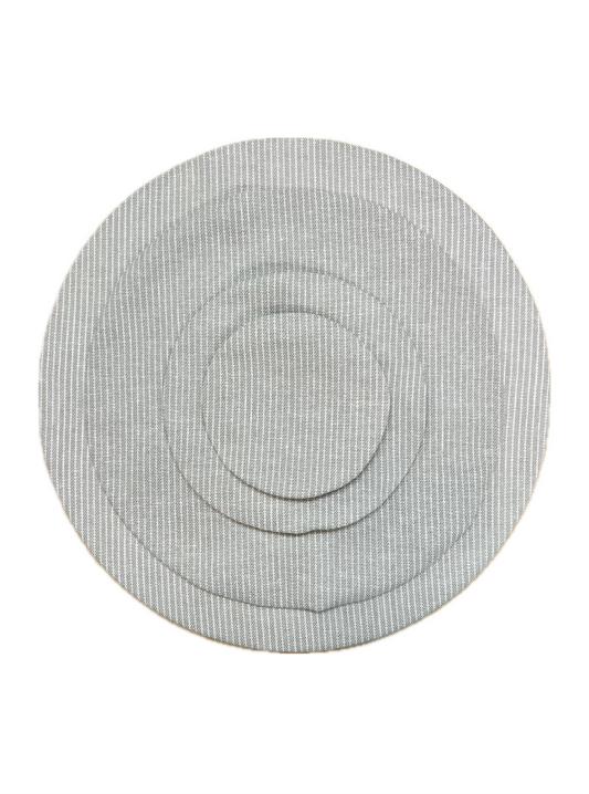 Bowl Cover Set, Oatmeal Stripe