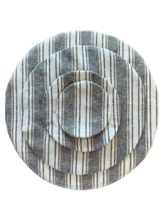 Bowl Cover Set, Nantucket Sage Stripe