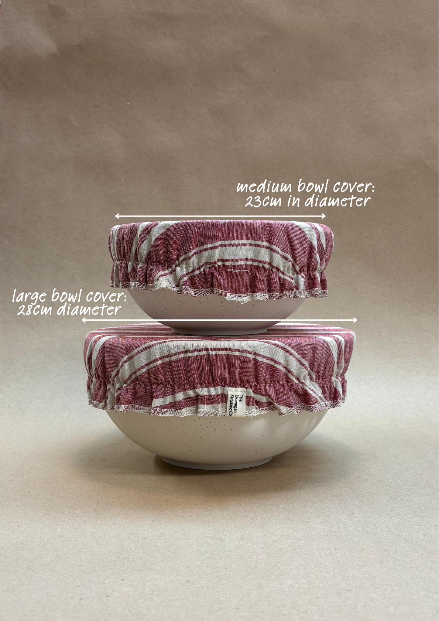 Red Striped, Bowl Covers