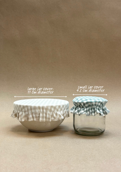 Mixed Gingham, Jar Covers