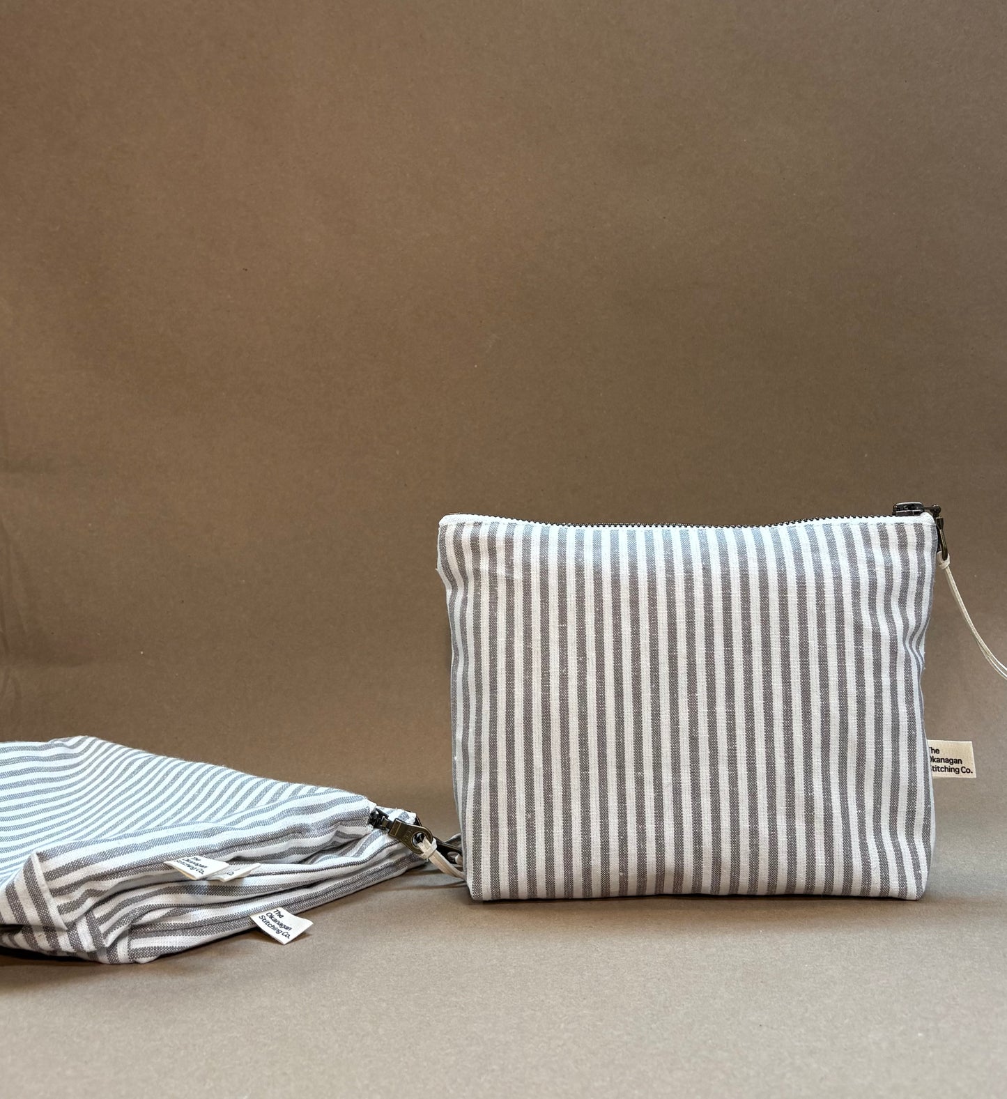 Grey Stripe, Zip Pouch