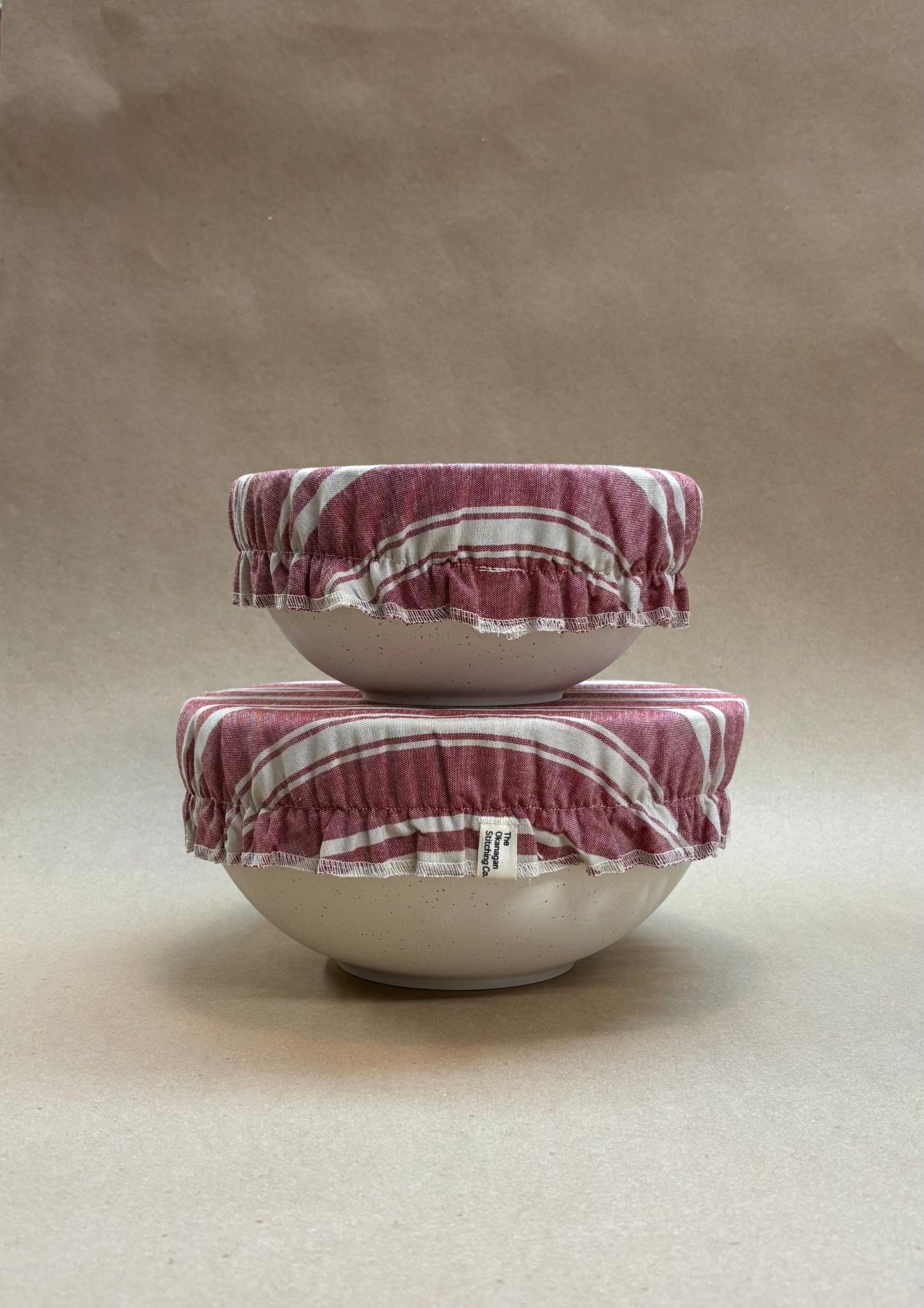 Red Striped, Bowl Covers