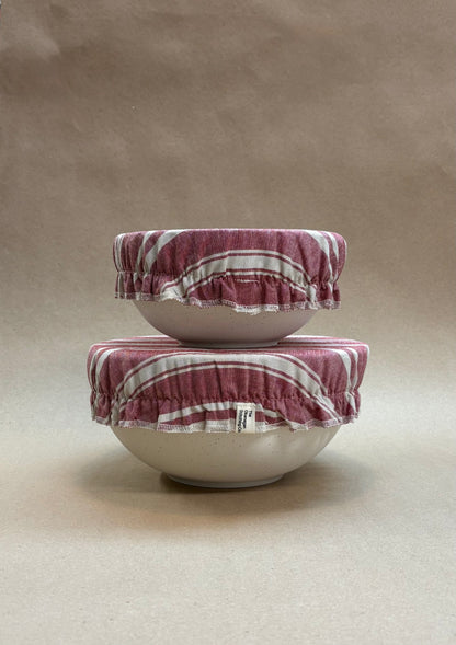 Red Striped, Bowl Covers