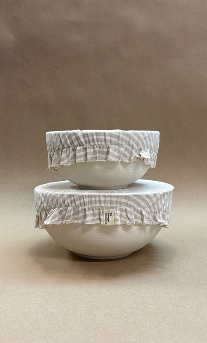 Oatmeal Stripe, Bowl Cover