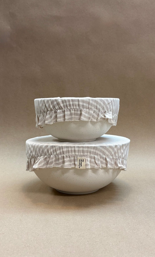 Oatmeal Stripe, Bowl Cover
