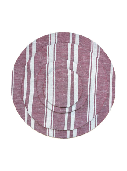Beeswax Bowl Cover Set, Red Stripe