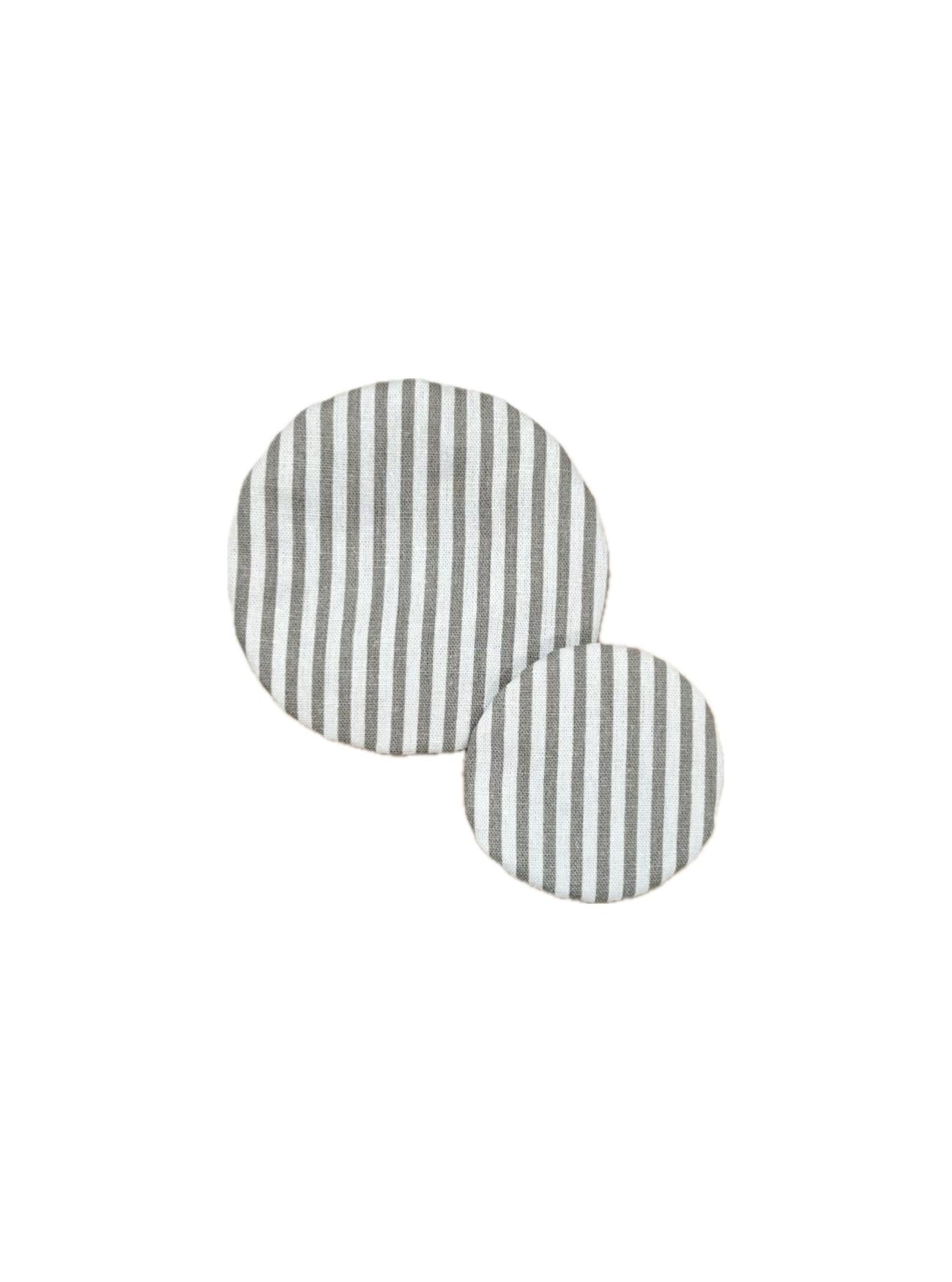 Beeswax Jar Covers, Grey Stripe