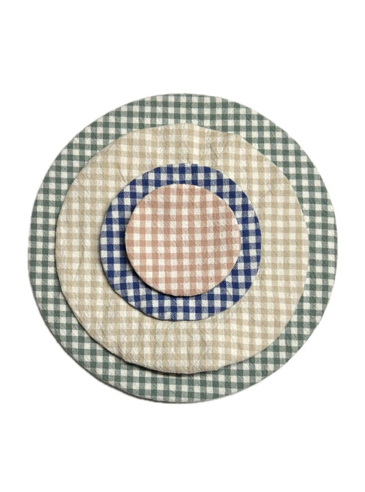 Bowl Cover Set, Mixed Gingham