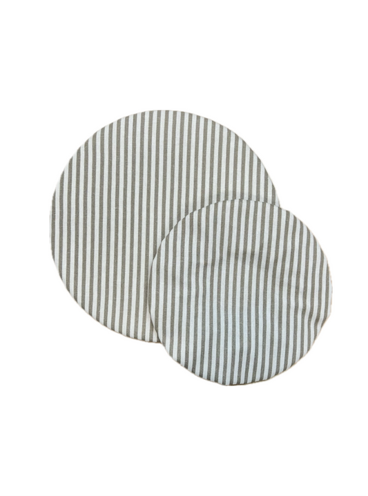 Beeswax Bowl Covers, Grey Stripe