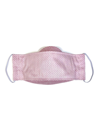 Pink Polka Dot, Child's Reusable Face Mask [3-layers]