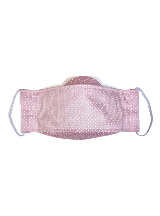 Pink Polka Dot, Child's Reusable Face Mask [2-layers]